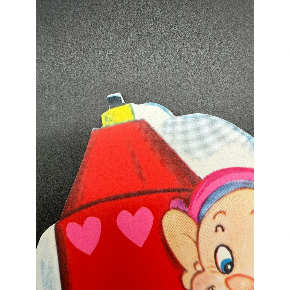 Vintage Walt Disney Valentine Card Dopey Rocket Atomic Space Theme 1960 Envelope